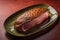 Raw beef sirloin steak with ingredients for cooking on wooden background. ai generative