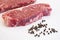 Raw Beef Strip Loins Steak and Some Black Pepper Corns #2