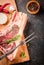 Raw beef striplon steak