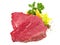 Raw Bison Steak - Raw Buffalo Meat on white Background