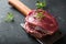 Raw Black Angus Beef Steak with Rosemary