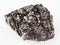 raw Black coal stone on white