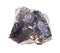 raw black Flint stone isolated on white