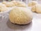 Raw bread roll dough