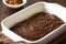 Raw Brownie or Chocolate Cake Dough in Pan