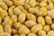 Raw Canary peruvian yellow beans. Dry peruano legumes