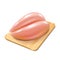 Raw chicken fillet on cutting board vector