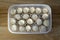 Raw coconut balls, tasty and delicious, homemade Raffaello candies