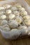 Raw coconut balls, tasty and delicious, homemade Raffaello candies