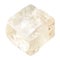 raw colorless calcite mineral rhomb isolated