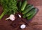 Raw cucumbers for pickling