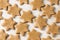 Raw dough. Cooking. Ginger biscuit star