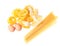 Raw dry tagliatelle noodle, conchiglioni, italian pasta