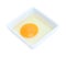 Raw egg in rectangle plate