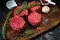 Raw fillet Mignon beef steaks