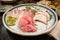 Raw fish slice Japanese food