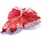 Raw fresh beef on white background