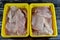 Raw fresh chicken breast fillet pane sliced boneless white meat, fillet cuts from a chicken, Chicken filets, sometimes called