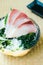 Raw with fresh hamachi meat fish sashimi