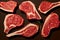 Raw fresh marbled meat steak