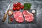 Raw fresh marbled meat Steak