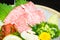 Raw and fresh matsusaka beef sashimi
