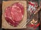 Raw fresh organic marbled meat. Beef