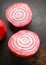 Raw fresh red striped chioggia beet root
