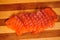 Raw and fresh salmon meat