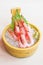 Raw and fresh shrimp sashimi
