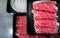 Raw Freshly Prepared Sliced Beef for Hot Pot and Japanese Sukiyaki.