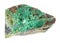 raw green Garnierite (nickel ore) stone on white