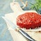 Raw Ground beef meat Burger steak cutlet