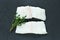 Raw haddock fillets - top view