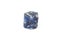 Raw hexagonal deep blue sapphire, aluminium corundum crystal
