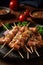 Raw Japanese grilled chicken cartilage skewers