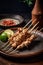 Raw Japanese grilled chicken cartilage skewers