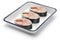 Raw king mackerel slices