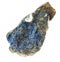 raw lazulite in mica stone on white