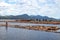 Raw logs floating down the Queen Charlotte Strain in Sayward, Canada