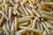 Raw macaroni pasta texture