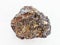 raw magnetite (iron ore) stone on white