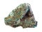 raw malachite (copper ore) stone on white