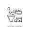 Raw materials line icon. Editable illustration