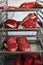 Raw meat cuts, prime rib, steak, roast beef at butcher shop