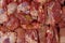 Raw meat with seasoning