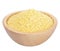 Raw millet in bowl isolated