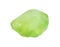 Raw Olivine Peridot, Chrysolite crystal isolated