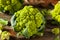 Raw Organic Green Broccoli Cauliflower