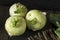 Raw Organic Green Kohlrabi